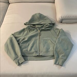 Lululemon Athletica Sage Green Cropped Hoodie
